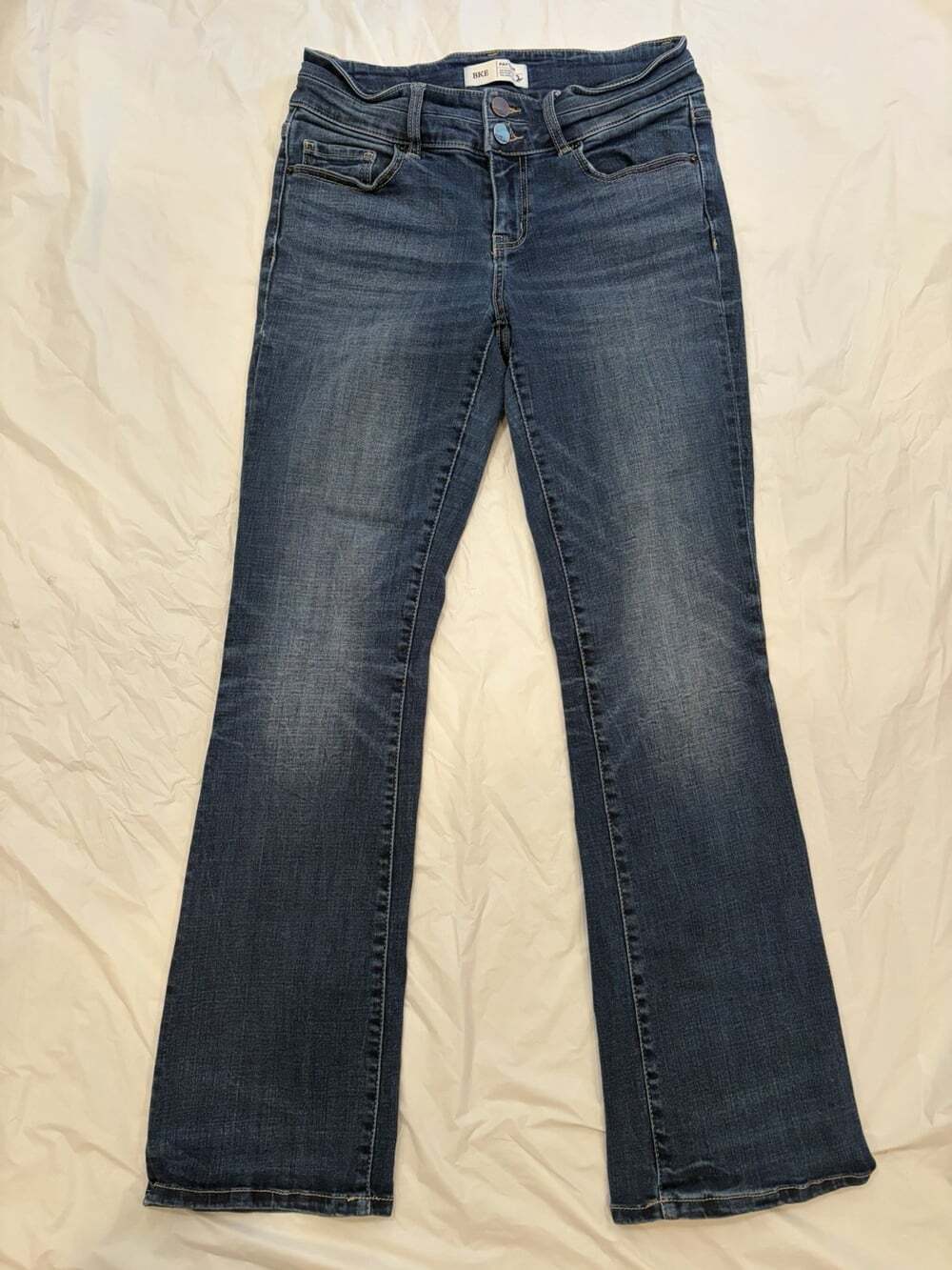 BKE Payton Jeans Women's 27x29.5" Blue Med Wash Mid Rise Tailored Boot